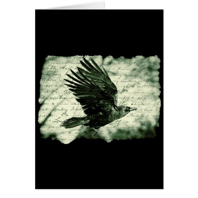 Korpsvarta 9 hälsningskort (Framsidan)