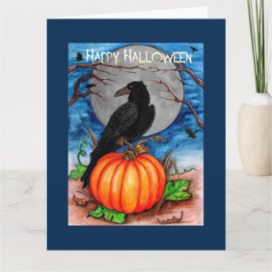Korpsvarta Halloween Kort
