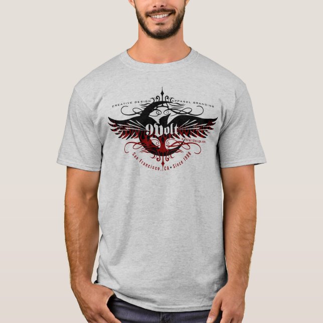 korpsvarta T grått för 9Volt T-shirt (Framsida)