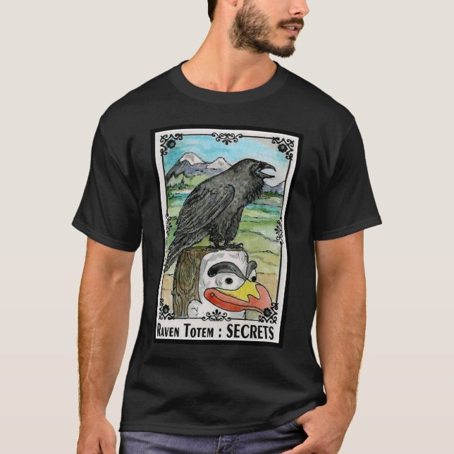 Korpsvarta Totemhemligheter Tee Shirt (Framsida)