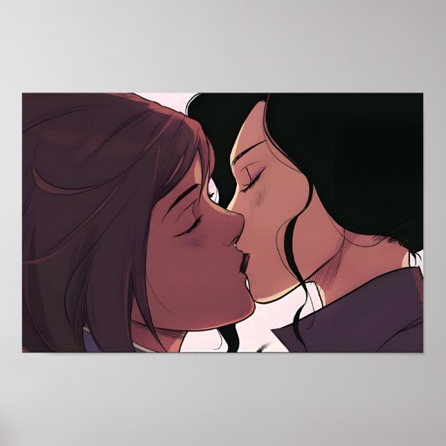 Korrasami Kiss | Korra och Asami Sato | Poster (Framsidan)