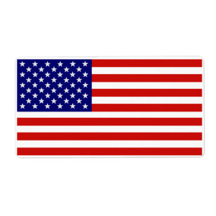 Korrekt amerikansk Flagga-etikett Fraktsedel