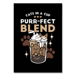 Korrekt blandning: Kaffedesign för katt och kaffe Bordsnummer