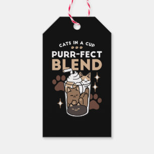 Korrekt blandning: Kaffedesign för katt och kaffe Presentetikett