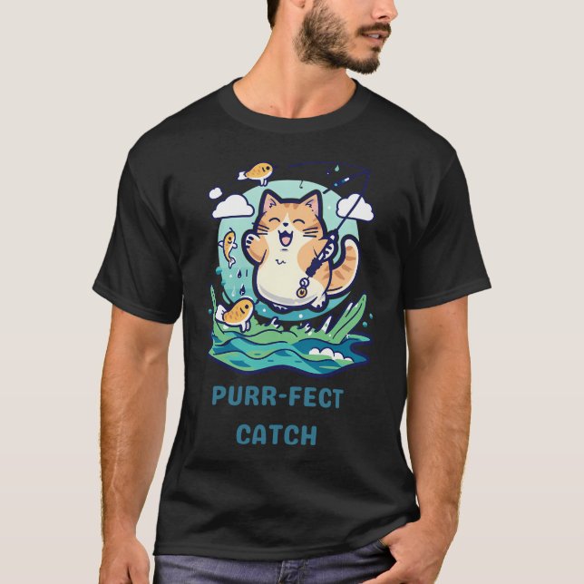 Korrekt fångst: Fiskarkatten T Shirt (Framsida)