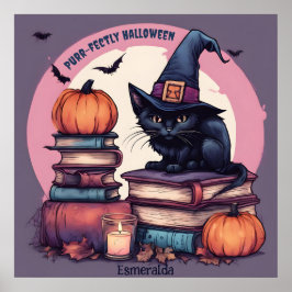Korrekt Halloween AI-fantasi digital konsttryck Poster