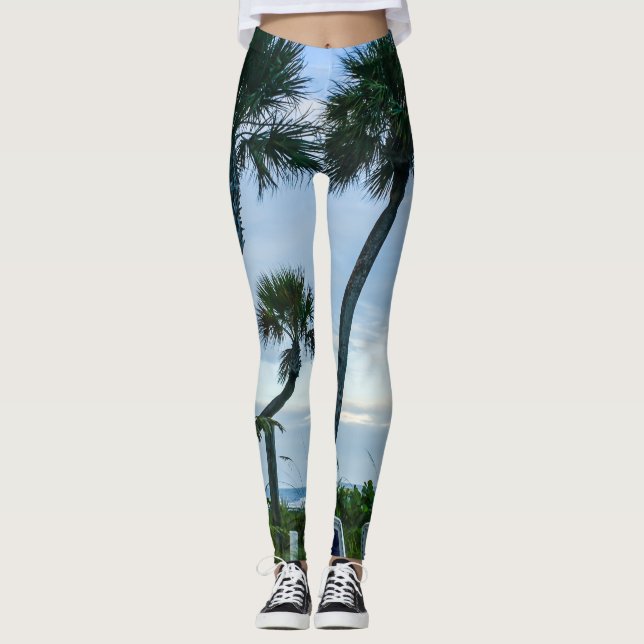 Korrekt Handflatan Träd Leggings (Framsida)