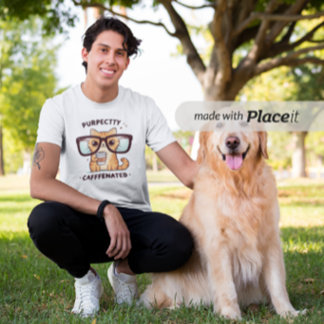 Korrekt Kaffeinducerad Rolig Katt T Shirt
