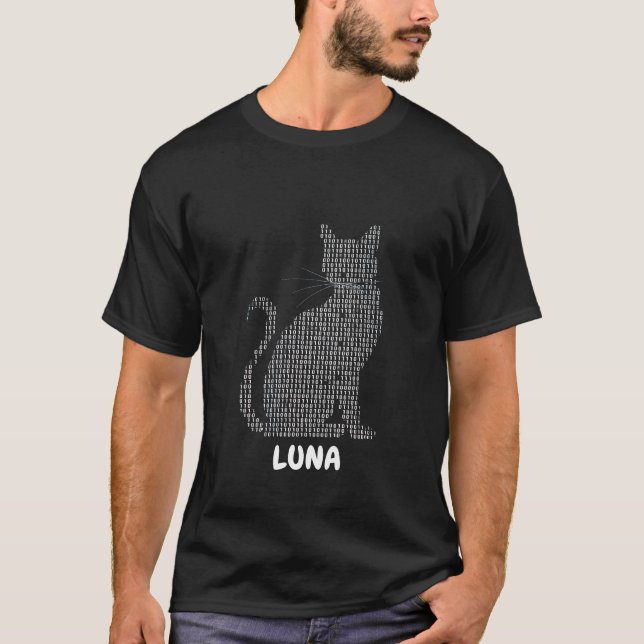 Korrekt kod: En katt i binär T Shirt (Framsida)