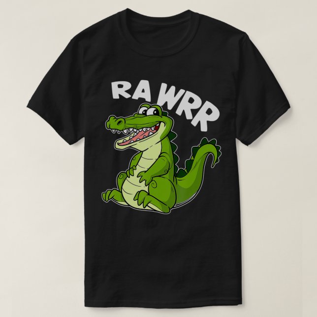 Korrekt reptil för rutekrokodilAlligator T Shirt (Design framsida)