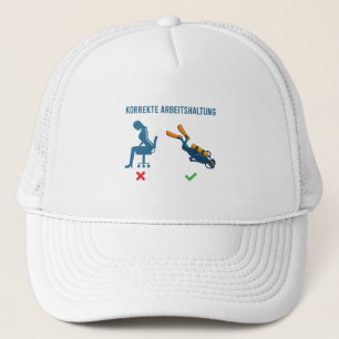 Korrekte Arbeitshaltung Scuba Diver Apparel Funny Keps