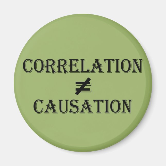 Korrelation är inte lika med orsakssamband magnet (Framsidan)