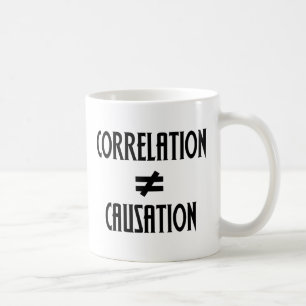 Korrelation är inte lika med orsakssamband Science Kaffemugg