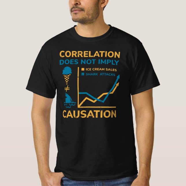 Korrelation är inte lika med orsakssamband t shirt (Framsida)