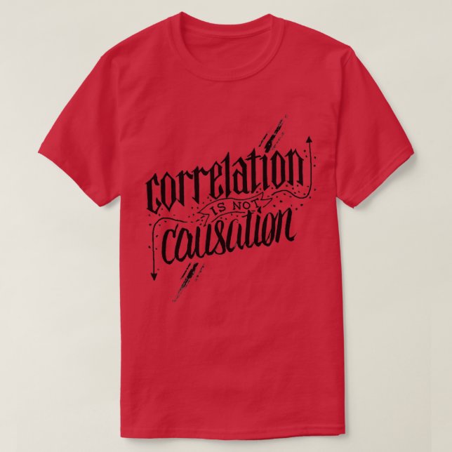 Korrelation är inte orsakssamband 1 t shirt (Design framsida)