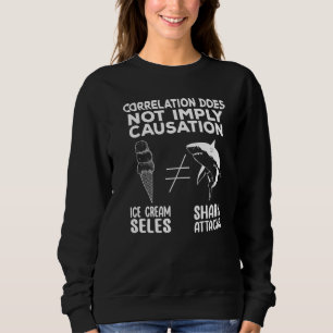 Korrellation innebär inte orsakssamband Hajattacke T Shirt