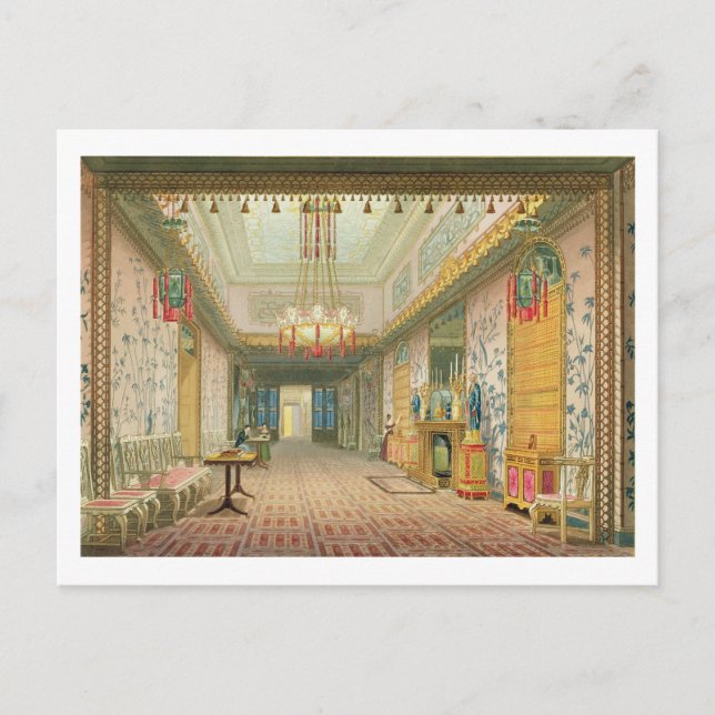 Korridor- eller långgalleriet i slutfasen, f vykort (Framsida)