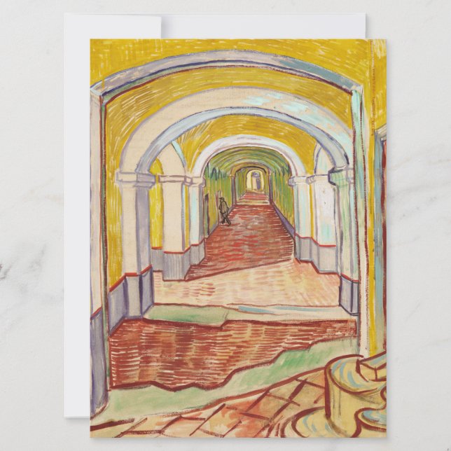 Korridor i asyl (av Vincent van Gogh) Kort (Framsida)