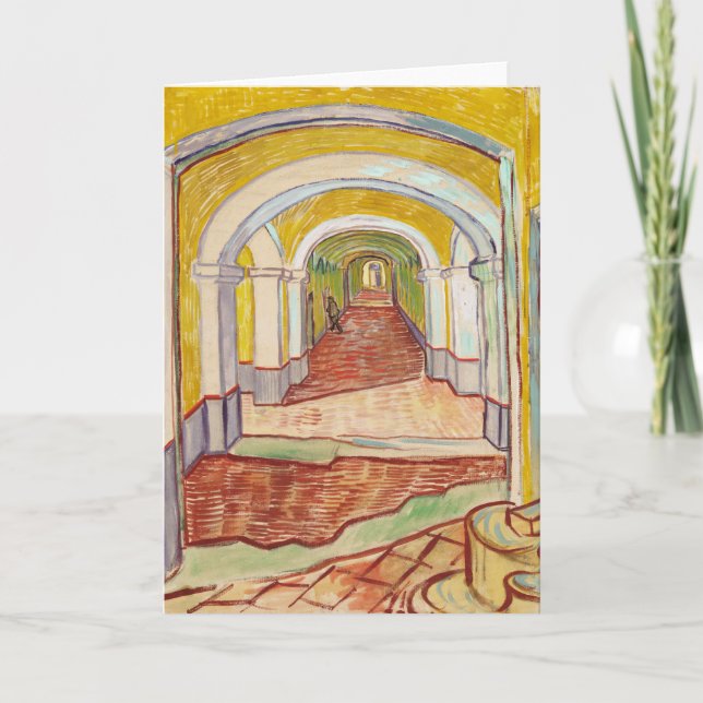 Korridor i asyl (av Vincent van Gogh) Kort (Framsida)