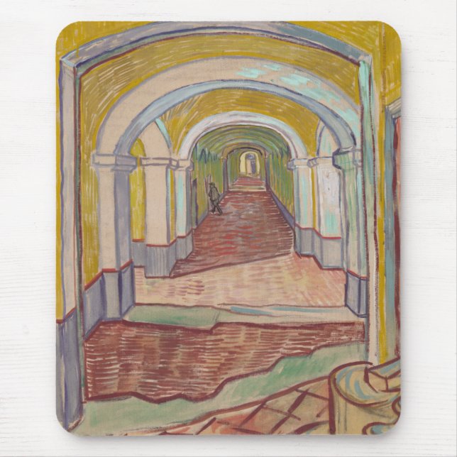 Korridor i Asylet av Vincent Van Gogh Musmatta (Framsidan)