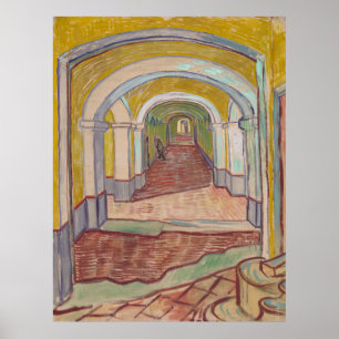 Korridor i Asylet av Vincent Van Gogh Poster
