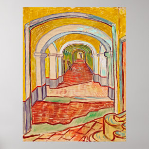 Korridor i mästerverket Asylum Van Gogh Retro Poster