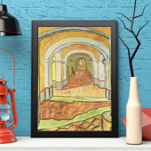 Korridor på Saint Paul-asyl av Vincent van Gogh Poster