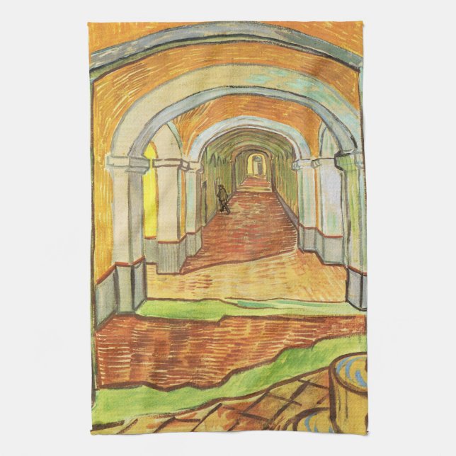 Korridor Saint Paul Asylum av Vincent van Gogh Kökshandduk (Vertikal)