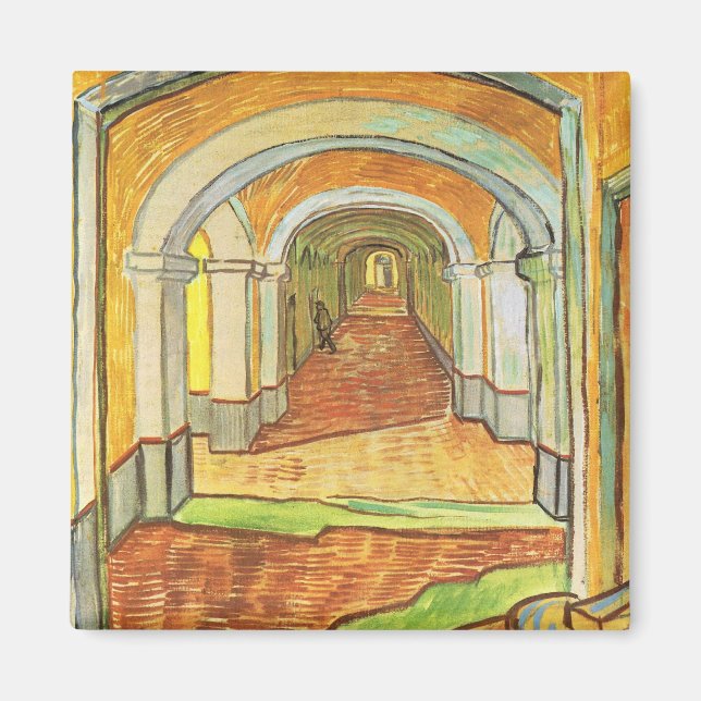 Korridor Saint Paul Asylum av Vincent van Gogh Magnet (Framsidan)
