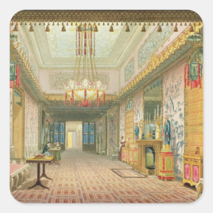 Korridoren eller det långa gallerit i dess fyrkantigt klistermärke
