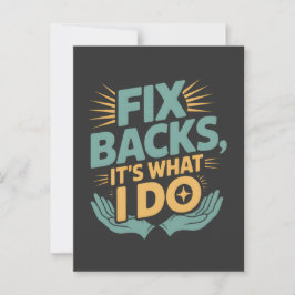 Korrigera baksidan Det är vad jag gör med Chiropra Vykort