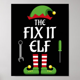 Korrigera Elf-familjens matchningsgrupp jul Poster