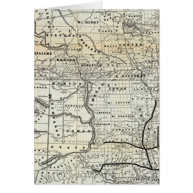 Korrigera karta i Dakota Hälsningskort (Framsidan)