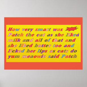 Korrigera Katten var en mycket smart, söt design Poster