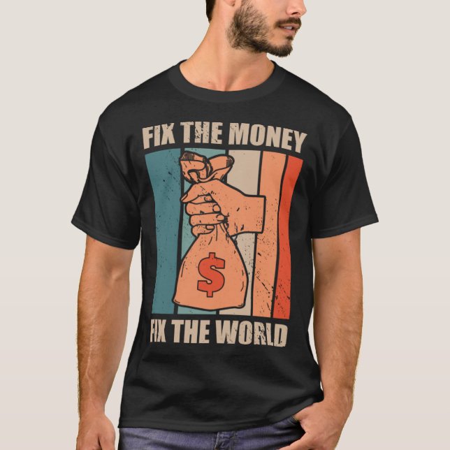Korrigera kryptovalutor för penningkryptografihand t shirt (Framsida)