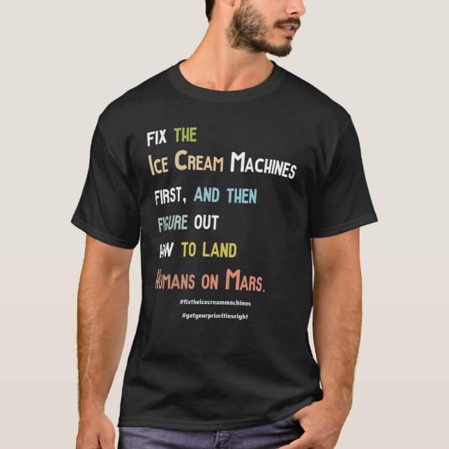 Korrigera vetenskapsingenjörskonsten för Ice Cream T Shirt (Framsida)