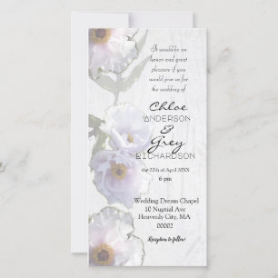 Korrigerad inbjudan till Bröllop Ceremony med peon