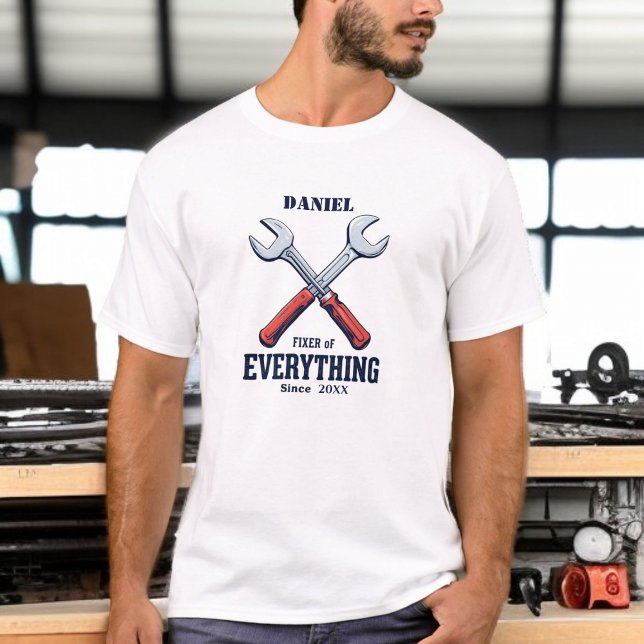 Korrigering av allt sedan | Anpassningsbar Fars da T Shirt (Skapare uppladdad)