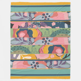 Korrigering av Blommigt för abstrakt Fleecefilt