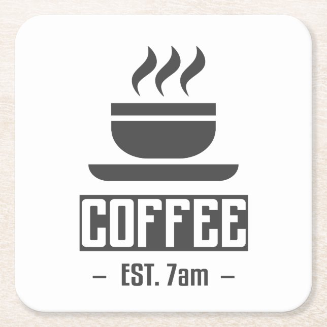 Korrigering av morgonkaffe Underlägg Papper Kvadrat (Framsidan)
