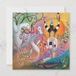 Korrigering av Whimsical Art Birthday Card