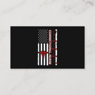 Korrigeringsam Nurse USA flagga Nursing RN Visitkort