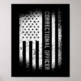 Korrigeringsansvarig American Flagga Thin Silver Poster