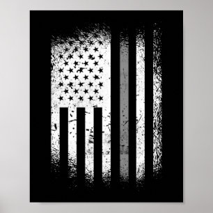 Korrigeringsansvarig amerikansk Flagga Thin Silver Poster