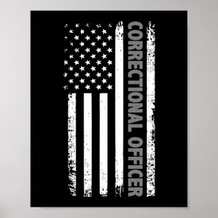 Korrigeringsansvarig amerikansk Flagga Thin Silver Poster