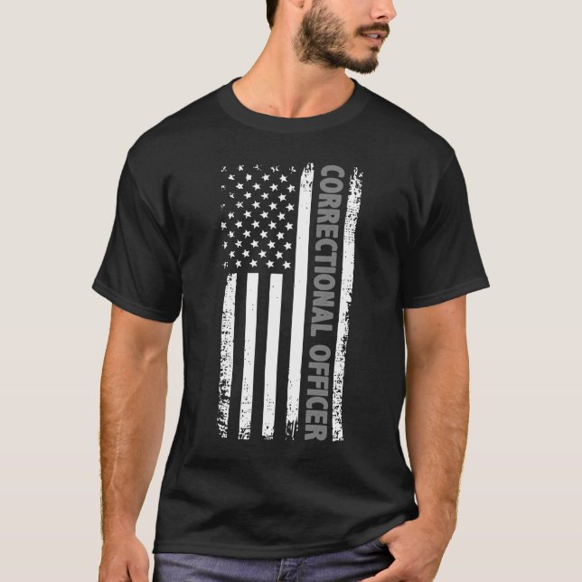 Korrigeringsansvarig amerikansk Flagga Thin Silver T Shirt (Framsida)