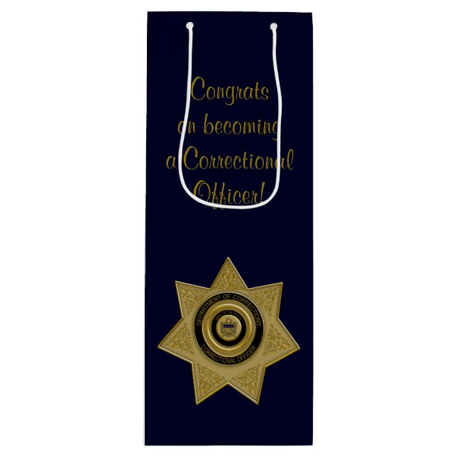 Korrigeringsansvarig Badge,Guld-Blue-Vin Gift Bag (Framsidan)