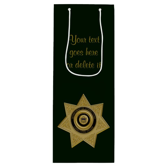 Korrigeringsansvarig Badge,Guld-Gree-Vin Gift Bag (Framsidan)