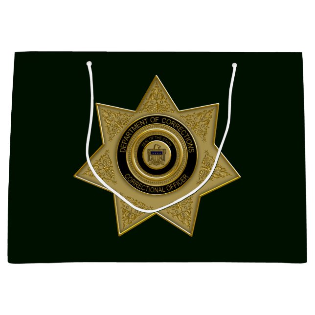 Korrigeringsansvarig Badge Guld-Grn-Large Gift Bag (Framsidan)
