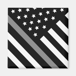 Korrigeringsansvarig Black Grått Flagga Magnet